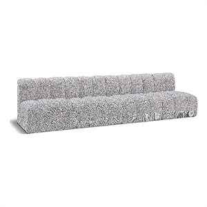 Bowery Hill Contemporary Grey Boucle Fabric Modular Sectional