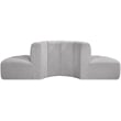 Bowery Hill Contemporary Grey Boucle Fabric Modular Sectional