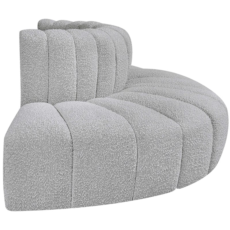 Bowery Hill Contemporary Grey Boucle Fabric Modular Sectional