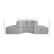 Bowery Hill Contemporary Grey Boucle Fabric Modular Sectional