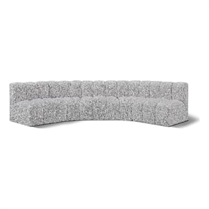 Bowery Hill Contemporary Grey Boucle Fabric Modular Sectional