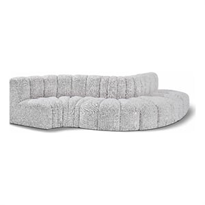 Bowery Hill Contemporary Grey Boucle Fabric Modular Sectional