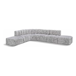 Bowery Hill Contemporary Grey Boucle Fabric Modular Sectional