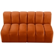 Bowery Hill Contemporary Soft Cognac Velvet Modular Sectional