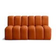 Bowery Hill Contemporary Soft Cognac Velvet Modular Sectional
