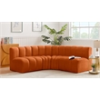 Bowery Hill Contemporary Soft Cognac Velvet Modular Sectional