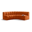 Bowery Hill Contemporary Soft Cognac Velvet Modular Sectional