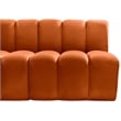 Bowery Hill Contemporary Soft Cognac Velvet Modular Sectional