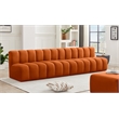 Bowery Hill Contemporary Soft Cognac Velvet Modular Sectional