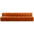 Bowery Hill Contemporary Soft Cognac Velvet Modular Sectional