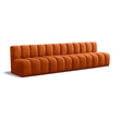 Bowery Hill Contemporary Soft Cognac Velvet Modular Sectional