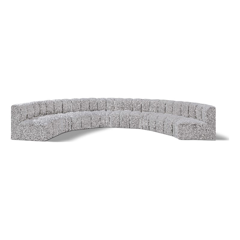 Bowery Hill Contemporary Grey Boucle Fabric Modular Sectional