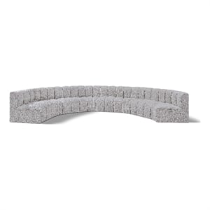 Bowery Hill Contemporary Grey Boucle Fabric Modular Sectional