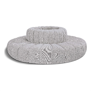 Bowery Hill Contemporary Grey Boucle Fabric Modular Sectional