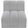 Bowery Hill Contemporary Rich Grey Boucle Fabric Straight Chair