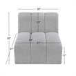 Bowery Hill Contemporary Rich Grey Boucle Fabric Straight Chair