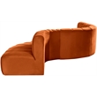 Bowery Hill Contemporary Soft Cognac Velvet Modular Sectional