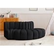 Bowery Hill Contemporary Soft Black Velvet Modular Sectional