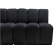 Bowery Hill Contemporary Soft Black Velvet Modular Sectional