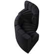 Bowery Hill Contemporary Soft Black Velvet Modular Sectional