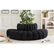 Bowery Hill Contemporary Soft Black Velvet Modular Sectional