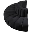 Bowery Hill Contemporary Soft Black Velvet Modular Sectional