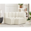 Bowery Hill Contemporary Soft Cream Velvet Modular Sectional