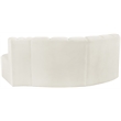 Bowery Hill Contemporary Soft Cream Velvet Modular Sectional