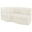 Bowery Hill Contemporary Soft Cream Velvet Modular Sectional