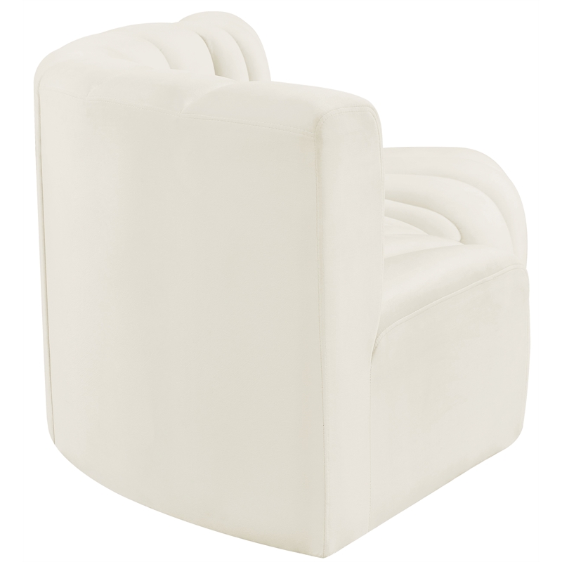 Bowery Hill Contemporary Soft Cream Velvet Modular Sectional