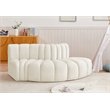 Bowery Hill Contemporary Soft Cream Velvet Modular Sectional