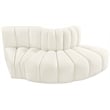 Bowery Hill Contemporary Soft Cream Velvet Modular Sectional