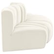 Bowery Hill Contemporary Soft Cream Velvet Modular Sectional