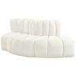 Bowery Hill Contemporary Soft Cream Velvet Modular Sectional
