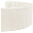 Bowery Hill Contemporary Soft Cream Velvet Modular Sectional