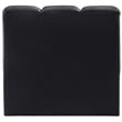 Bowery Hill Contemporary Deep Channel Tufted Soft Black Velvet Straight Chair