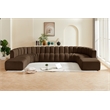 Bowery Hill Contemporary Soft Brown Velvet Modular Sectional