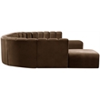 Bowery Hill Contemporary Soft Brown Velvet Modular Sectional