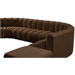 Bowery Hill Contemporary Soft Brown Velvet Modular Sectional