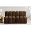 Bowery Hill Contemporary Soft Brown Velvet Modular Sectional