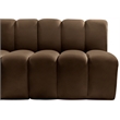Bowery Hill Contemporary Soft Brown Velvet Modular Sectional