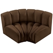 Bowery Hill Contemporary Soft Brown Velvet Modular Sectional
