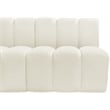 Bowery Hill Contemporary Soft Cream Velvet Modular Sectional