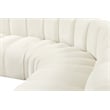 Bowery Hill Contemporary Soft Cream Velvet Modular Sectional