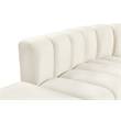 Bowery Hill Contemporary Soft Cream Velvet Modular Sectional