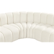 Bowery Hill Contemporary Soft Cream Velvet Modular Sectional