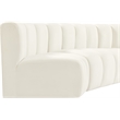 Bowery Hill Contemporary Soft Cream Velvet Modular Sectional