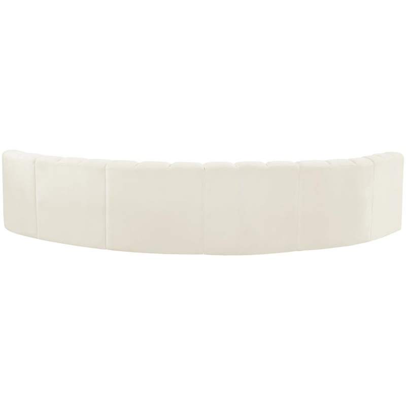 Bowery Hill Contemporary Soft Cream Velvet Modular Sectional