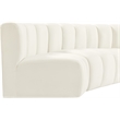 Bowery Hill Contemporary Soft Cream Velvet Modular Sectional