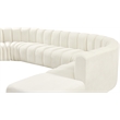 Bowery Hill Contemporary Soft Cream Velvet Modular Sectional